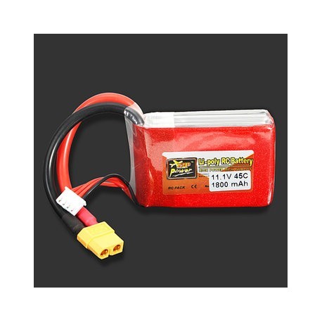 ZOP Power 11.1V 1800mAh 3S 45C Lipo Battery XT60 Plug