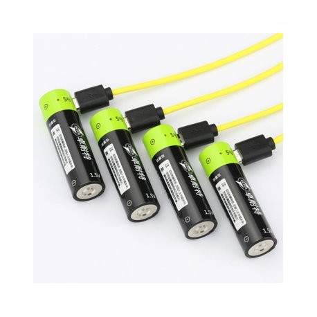 ZNTER 1.5V 1250mAh USB Rechargeable AA Li-Po Battery 4PCS