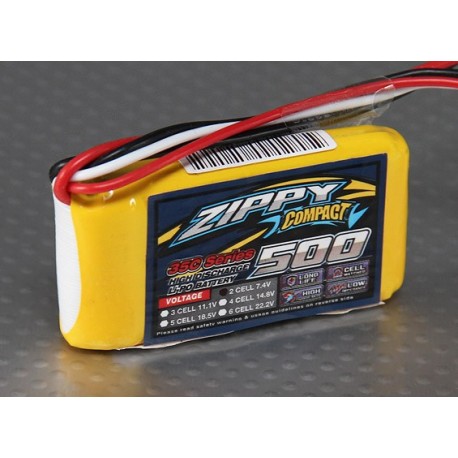 ZIPPY Compact 500mAh 2S 35C Lipo Pack