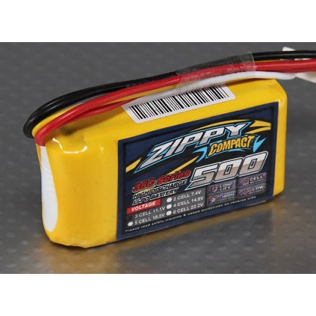 ZIPPY Compact 500mAh 3S 35C Lipo Pack