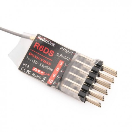 2.4G R6D Dual 6CH Channel RC Receiver For Radiolink AT9 AT10