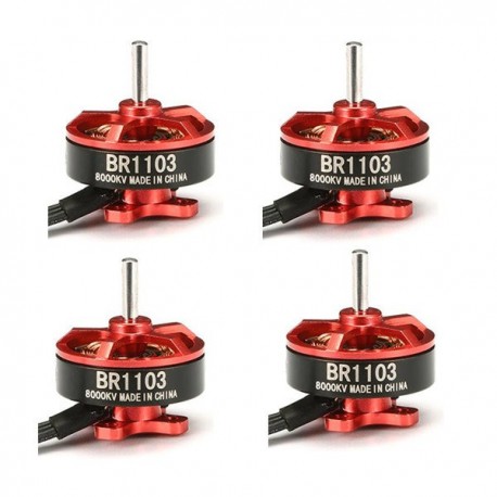 4X Racerstar Racing Edition BR1103 8000KV 1-2S Brushless Motor Red For 50 80 100 Multirotor