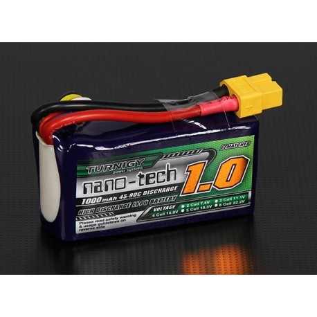 Turnigy nano-tech 1000mAh 4S 45~90C Lipo Pack