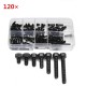 Suleve™ M3CH5 M3 Carbon Steel Allen Bolt 5-20mm Hex Socket Cap Screw Metric Assortment Kit 120pcs