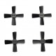 2 Pairs Racerstar 1535 38mm 4 Blade ABS Propeller 1.5mm Mounting Hole For 60-80 FPV Racing Frame
