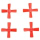 2 Pairs Racerstar 1535 38mm 4 Blade ABS Propeller 1.5mm Mounting Hole For 60-80 FPV Racing Frame