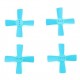 2 Pairs Racerstar 1535 38mm 4 Blade ABS Propeller 1.5mm Mounting Hole For 60-80 FPV Racing Frame