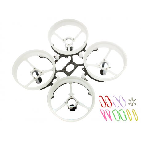 Rakonheli CNC Delrin and Carbon 74mm Ducted Quad X Kit (8mm Motor) - Blade Inductrix/FPV, RKH 74DQX