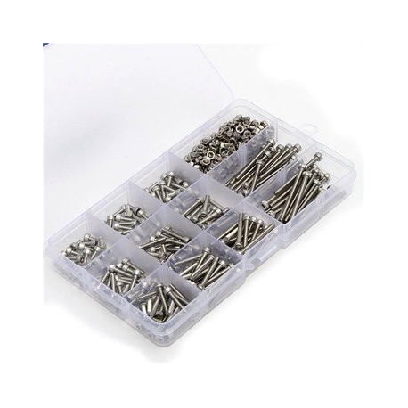 Suleve™ M3SS2 M3 Stainless Steel Allen Bolt Nut Hex Socket Cap Screw Assortment Kit 440pcs