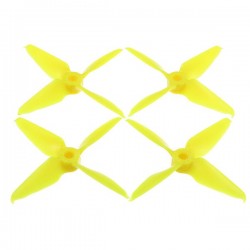 2 Pairs Furiousfpv RageProp 3054-4 3x5.4x4 Race Edition 4-blade Propeller CW CCW Yellow