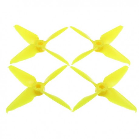 2 Pairs Furiousfpv RageProp 3054-4 3x5.4x4 Race Edition 4-blade Propeller CW CCW Yellow
