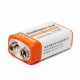 Doublepow 9V 800mAh Li-ion LSD Rechargeable Battery with 1200 Cycle