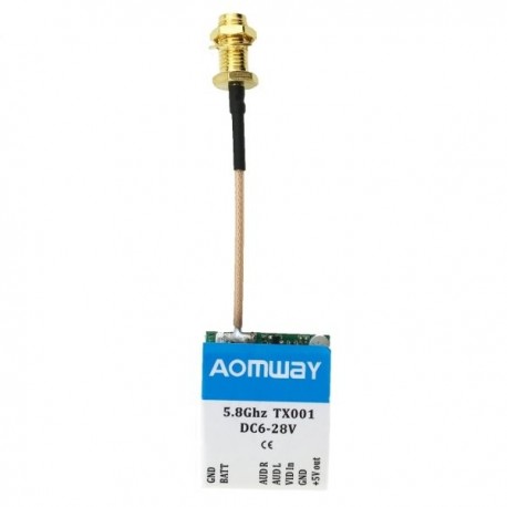 Aomway TX001 Adjustable Switchable 25mW/200mW/600mW 5.8G 40CH FPV Transmitter With Extend Cord