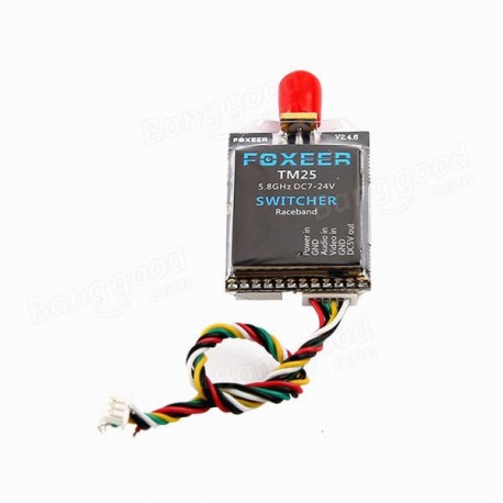 Foxeer TM25 40CH 5.8G 25/200/600mW Switchable AV Transmitter Module for FPV Racer