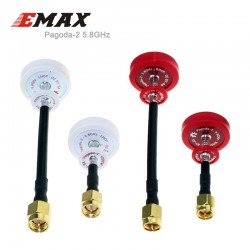 2 PCS Emax Pagoda 2 5.8G 80mm8cm LHCP White FPV Antenna SMA