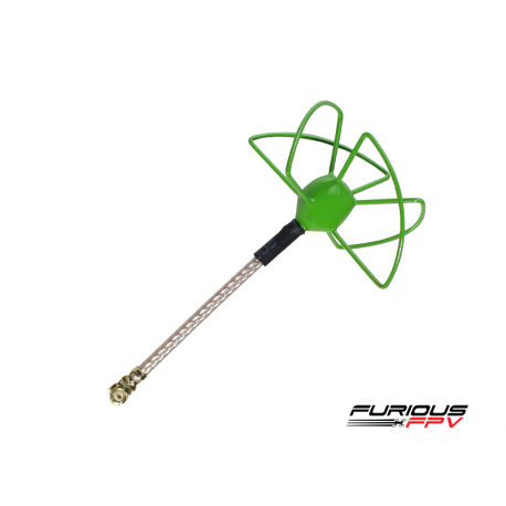 FuriousFPV STUBBY 37mm 5.8Ghz U.FL LHCP Circular Antenna (Green)