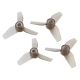 Rakonheli 31mm 3 Blade Transparent Propeller (2CW-2CCW- 1.0mm Shaft)