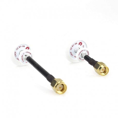 2 PCS Emax Pagoda 2 5.8G 50mm 5cm LHCP White FPV Antenna SMA