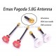 2 PCS Emax Pagoda 2 5.8G 50mm 5cm LHCP White FPV Antenna SMA