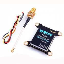 UFOFPV TX35B 5.8G 40CH 0mW/25mW/300mW Switchable FPV Transmitter DC7-24V 30.5x30.5mm