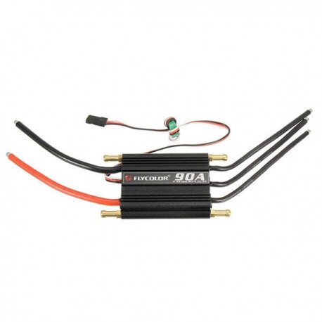FlyColor Waterproof Brushless 90A ESC With 5.5V / 5A 2-6s BEC For RC Boat