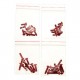 40PCS 7075 M3*6 M3*8 M3*10 M3*12 Screws Red for RC Drone FPV Racing
