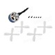 KINGKONG/LDARC FPV EGG 136mm RC FPV Racing Drone Spare Part XT1104-7500KV Motor with 2 Pairs Propeller