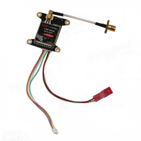 E709TM3 5.8G 48CH 25mW 200mW 600mW Adjustable AV Transmitter w/ Mounting Hole for Flight Controller