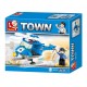SLUBAN Τουβλάκια Town, Police Helicopter M38-B0175, 85τμχ