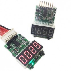 2WARRIOR 4 In 1 Lipo Battery Low Voltage Tester 1S-6S Buzzer Alarm with PWM Function - 2