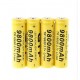 4PCs/lot High Quality 9800mAh 3.7V 18650 Lithium ion batteries Rechargeable Battery