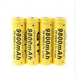 4PCs/lot High Quality 9800mAh 3.7V 18650 Lithium ion batteries Rechargeable Battery