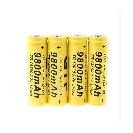 4PCs/lot High Quality 9800mAh 3.7V 18650 Lithium ion batteries Rechargeable Battery