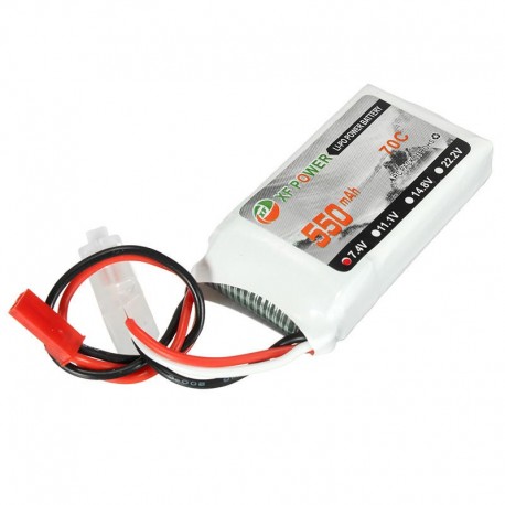 XF Power 7.4V 550mah 70C 2S Lipo Battery JST Plug