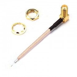 DIY 100mm RG178 SMA Female Right Angle Pigtail Antenna Extension Adapter Solder Cable For RC Drone