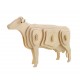ROWOOD Ξύλινο 3D πάζλ αγελάδα JP251, 23τμχ