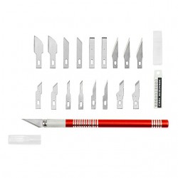 NEWACALOX 19PCS Precision Hobby Knife Stainless Steel Blades for Arts Crafts