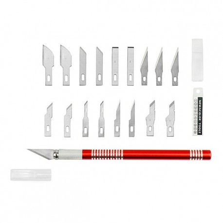 NEWACALOX 19PCS Precision Hobby Knife Stainless Steel Blades for Arts Crafts