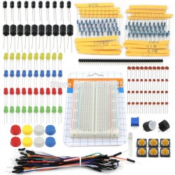 Starter Kit for arduino Resistor /LED / Capacitor / Jumper Wires / Breadboard resistor Kit with Retail Box