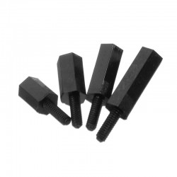 Suleve™ M2NH5 50pcs M2 Nylon Black Hex Screw PCB Standoff