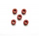5 x Red Ferrite Rings 6.6mm Dia 4.3mm Thick 3mm Hole
