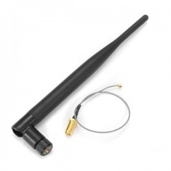 2.4GHz 6dBi 50ohm Wireless Wifi Omni Copper Dipole Antenna SMA To IPEX 195mm