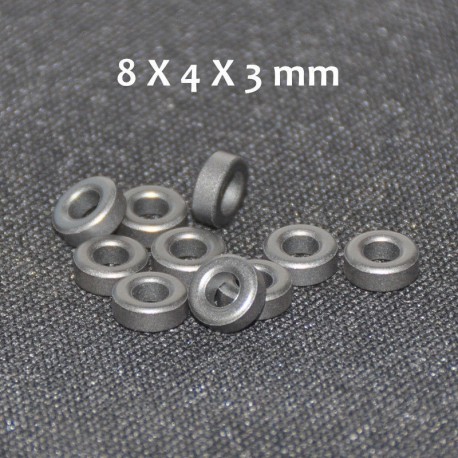 5pcs Ferrite Bead 8X4X3mm Toroide Core Coil Inductor Ring Cables Filter Ferrous