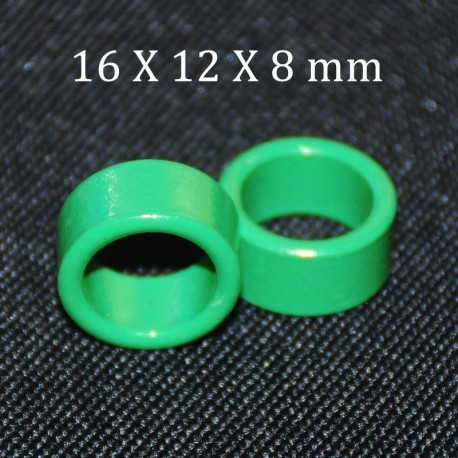 2pcs Green Ferrite Bead 16X12X8mm Toroide Cores Coil Inductor Ring Cable Filter