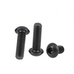 10pcs M5x10 mm M5 screw yuan cup Half round pan head black