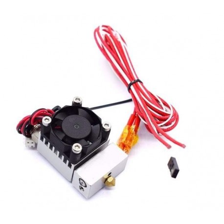 3D Printer Hot End 2 In 1 Out Double Color Extruder Cyclops Single Head 12V/24V 0.4mm 1.75mm with Cooling Fan