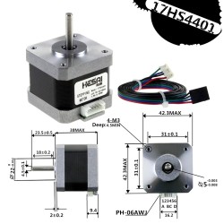 17 Stepper Motor 42 motor Nema 17 motor 1.5A 38mm 3D Printer Motor and CNC XYZ
