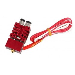 3DSWAY 3D Printer Parts Improved Cyclops 2 In 1 Out Colour Mixture Hotend with Thermistor and Heater 0.4mm/1.75mm