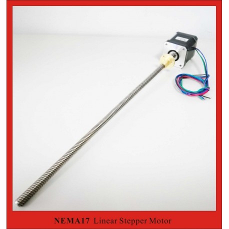 4-lead NEMA 17 Linear Stepper Motor T8 Lead Screw 2 Pitch 320mm Lead