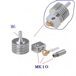DIY 3D Printer Universal Hotend w/ MK10 nozzle for 1.75MM Makerbot MK8 MK9 extruder, Suitable for most extruder